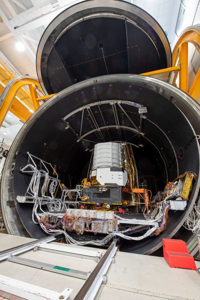 Euclid enters vacuum chamber for month long testing
